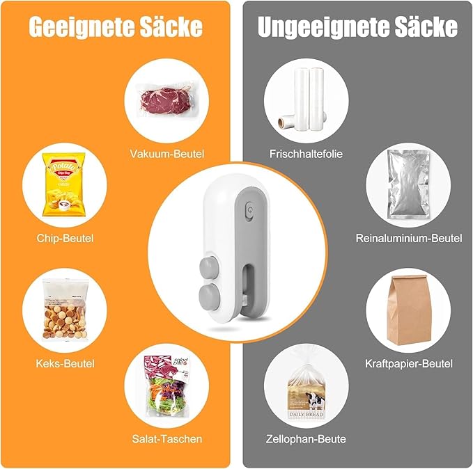 Portable Mini Sealer | No Preheating Needed | Airtight Seal