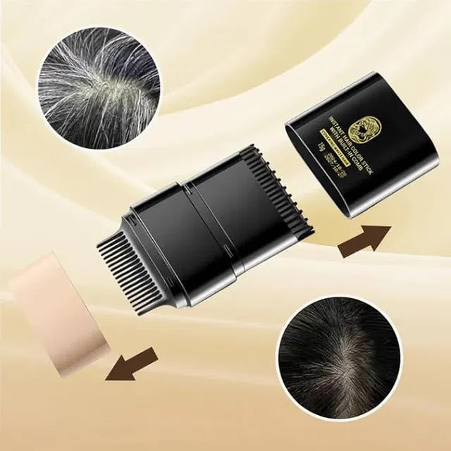 Instant Hair Dye Stick with Built-in Comb – 2-in-1 Quick Gray Hair Coverage Tool (Waterproof & Portable)